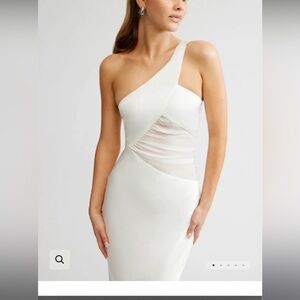 Chic One-Shoulder White Dress